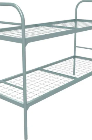 Кровать металлическая двухъярусная SAMGRUPP эконом 800x1900, сетка 100x50, 1 усиление, 1 перемычка КД-Э1-УС1 800х1900 (100х50)