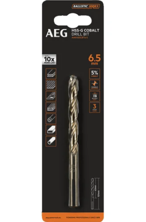 Сверло по металлу HSS-Co (6.5х63х101 мм) AEG AAKHSSCBT6-5 4932479335