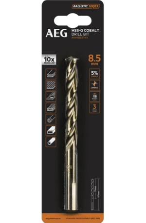 Сверло по металлу HSS-Co (8.5х75х117 мм) AEG AAKHSSCBT8-5 4932479338