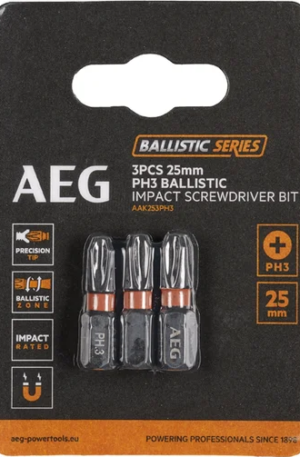 Биты ударные AAK253PH3 (3 шт; PH3; 25 мм) AEG 4932479169