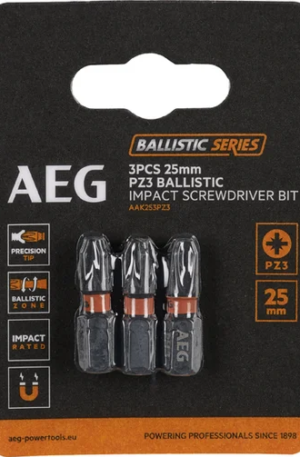 Биты ударные AAK253PZ3 (3 шт; PZ3; 25 мм) AEG 4932479172