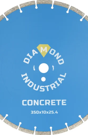 Диск алмазный сегментный 350 х 10 х 25,4 мм по бетону, кирпичу, камню Diamond Industrial DIDC350