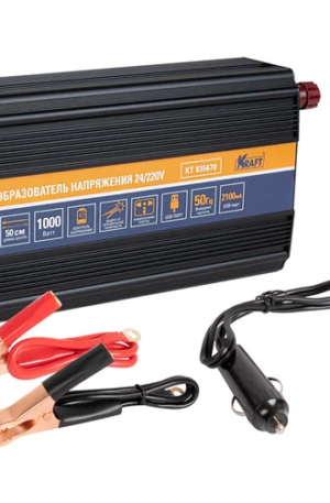 Инвертор автомобильный KRAFT 24/220V 1000W KT 835670