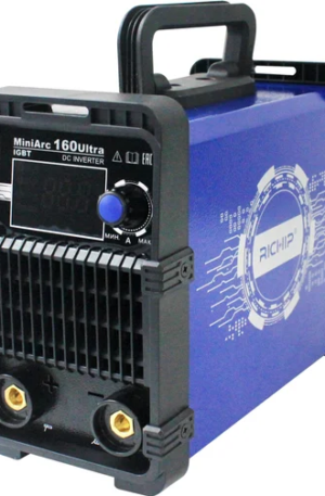 Инверторный сварочный аппарат Richip MiniArc 160Ultra (160 А; 3+1.5 м; ПВ 60%)