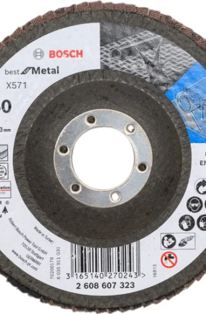 Круг лепестковый Best for Metal для УШМ (115 мм; К60) Bosch 2608607323