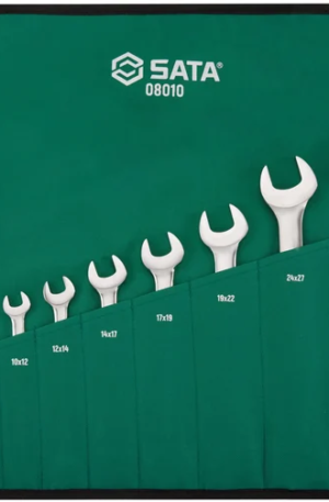 Набор рожковых ключей Sata 10 шт, чехол 08010