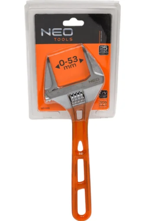 Разводной ключ 306 мм, рабочий диапазон 0-53 мм NEO Tools 03-026