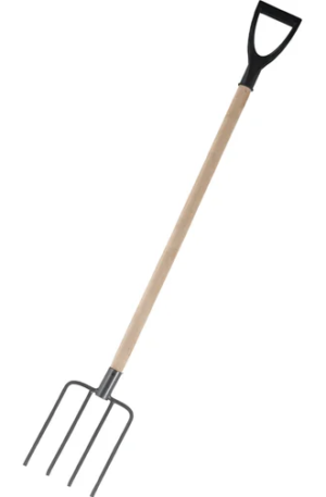Садово-огородные 4-х рогие сварные вилы с деревянным черенком и V-образной ручкой Gigant GAV-10