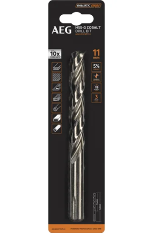 Сверло по металлу HSS-Co (11х94х142 мм) AEG AAKHSSCBT11-0 4932479341