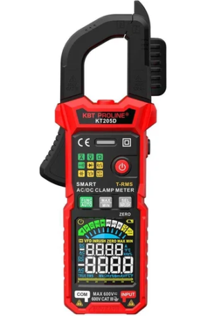 Цифровые токовые клещи КВТ КТ 205D серия PROLINE 90386