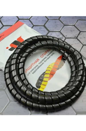 Защитная пластиковая спираль УРДЮГА d20мм черная URСП20Ч02