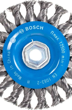 Щетка дисковая (115 мм, М14, витая проволока 0,5 мм) Bosch 2.608.622.059